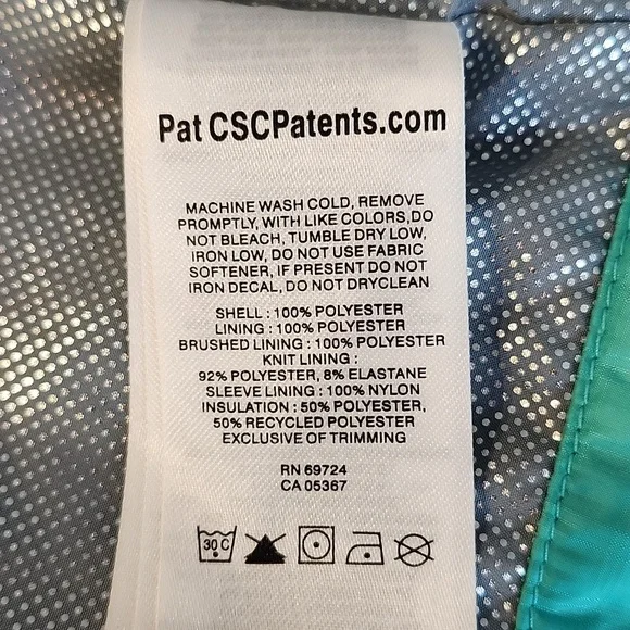 Columbia Women's White Out II Teal Puffer Jacket Size L Omni-Heat Thermal Lining - Picture 13 of 16